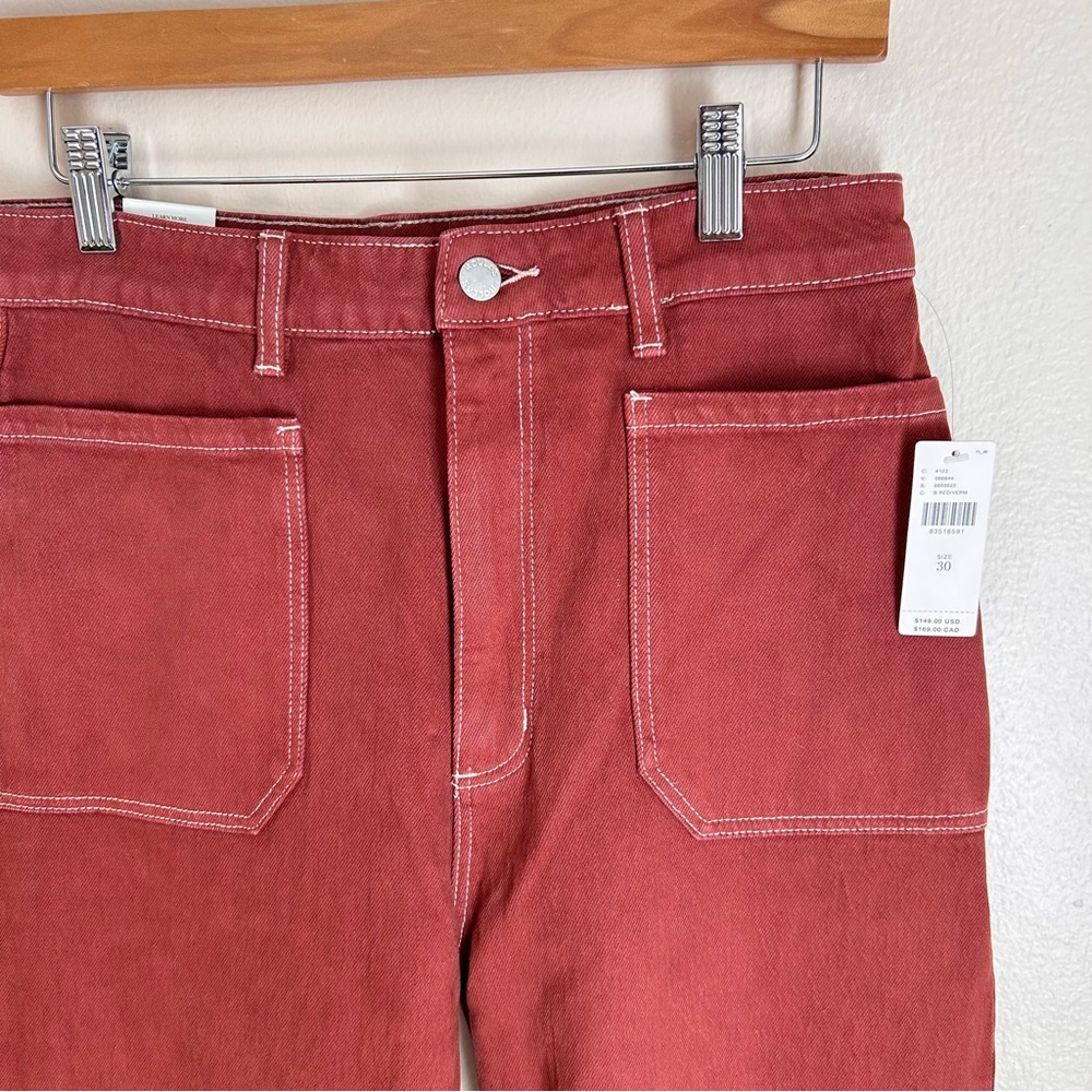 ROLLA'S Sailor High-Rise Wide-Leg Jean in Brick - Picture 4 of 8